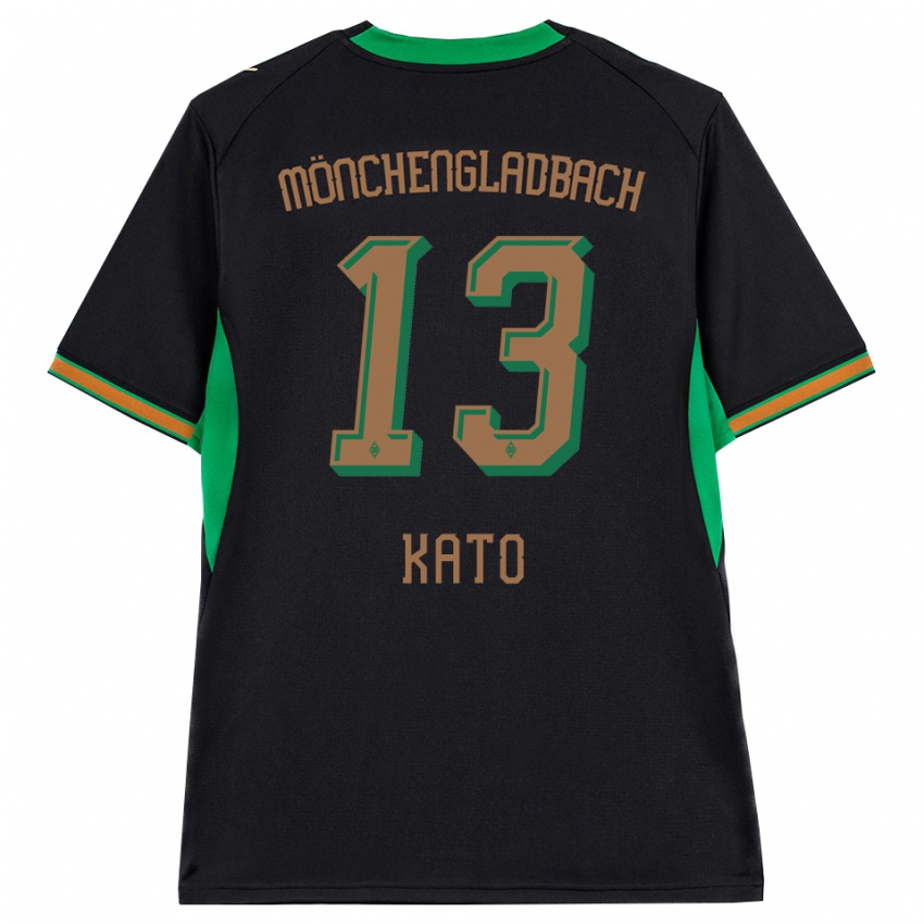 נשים Mizuho Kato #13 שחור כתום ירוק חום הרחק ג'רזי 2026/27 חולצה קצרה