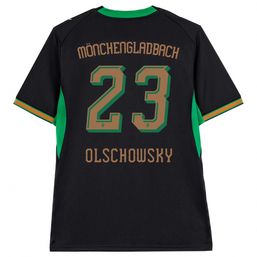 נשים Jan Jakob Olschowsky #23 שחור כתום ירוק חום הרחק ג'רזי 2026/27 חולצה קצרה