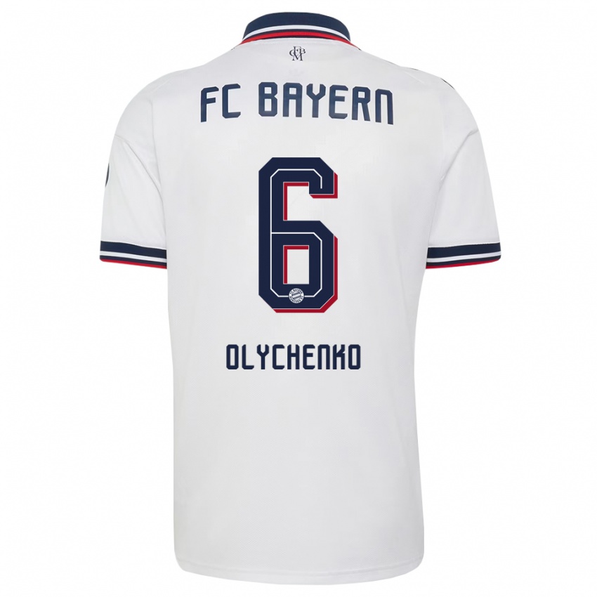 נשים Bogdan Olychenko #6 אפור אדום לבן הרחק ג'רזי 2026/27 חולצה קצרה