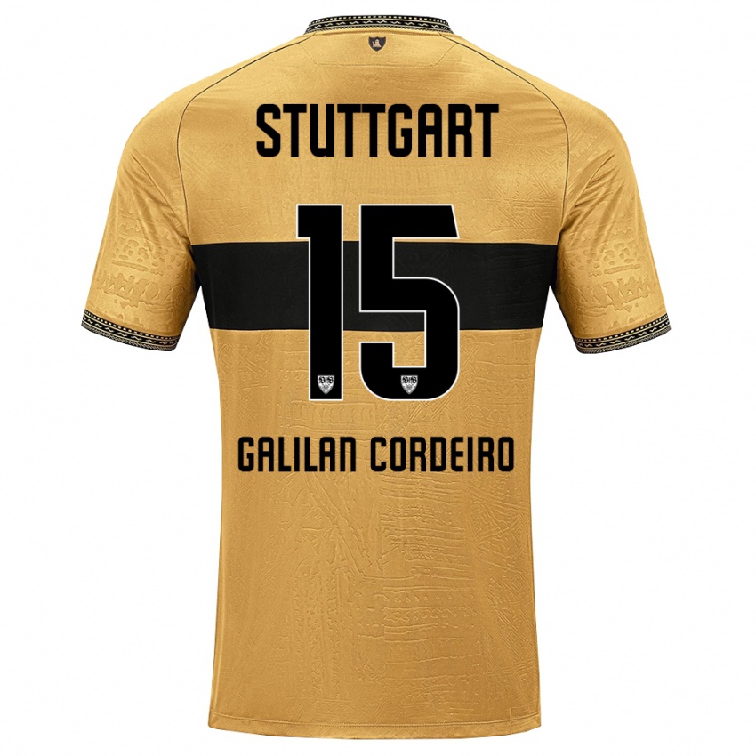 נשים Guilherme Galilan Cordeiro #15 לבן שחור חום הרחק ג'רזי 2026/27 חולצה קצרה