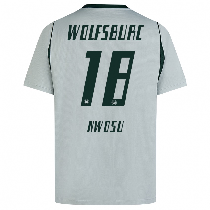 נשים Lewis Nwosu #18 ירוק אפור הרחק ג'רזי 2026/27 חולצה קצרה