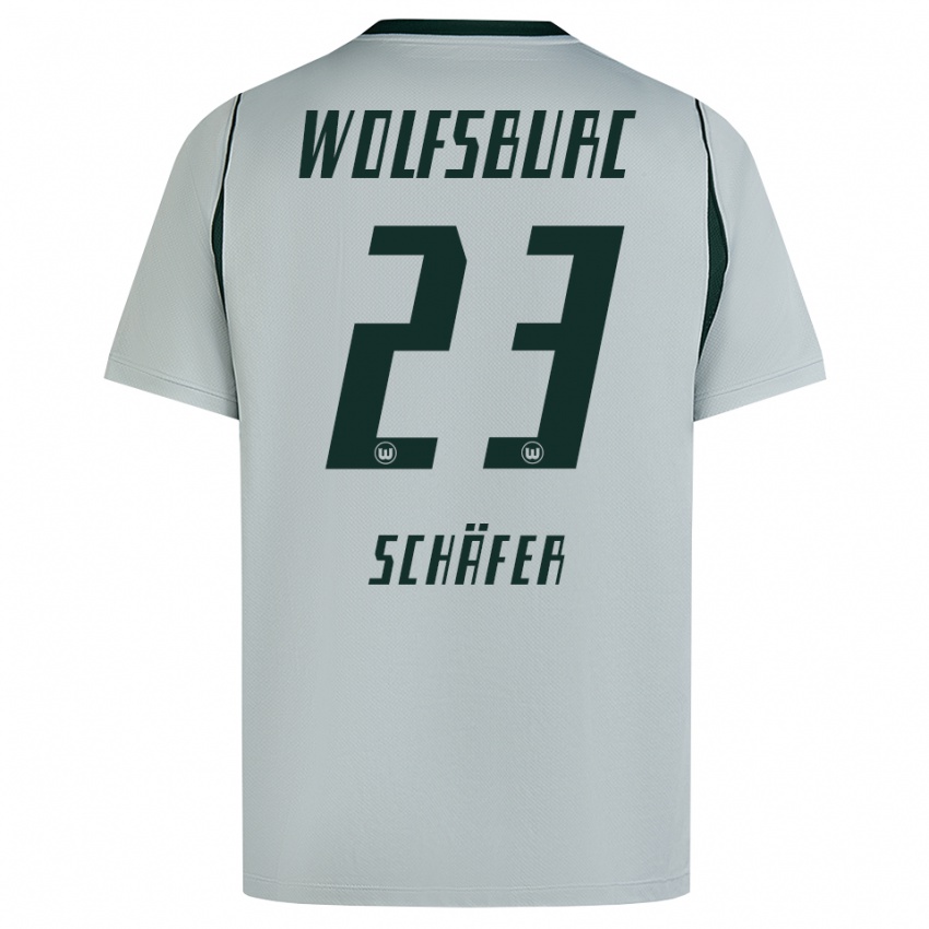 נשים Elia Schäfer #23 ירוק אפור הרחק ג'רזי 2026/27 חולצה קצרה