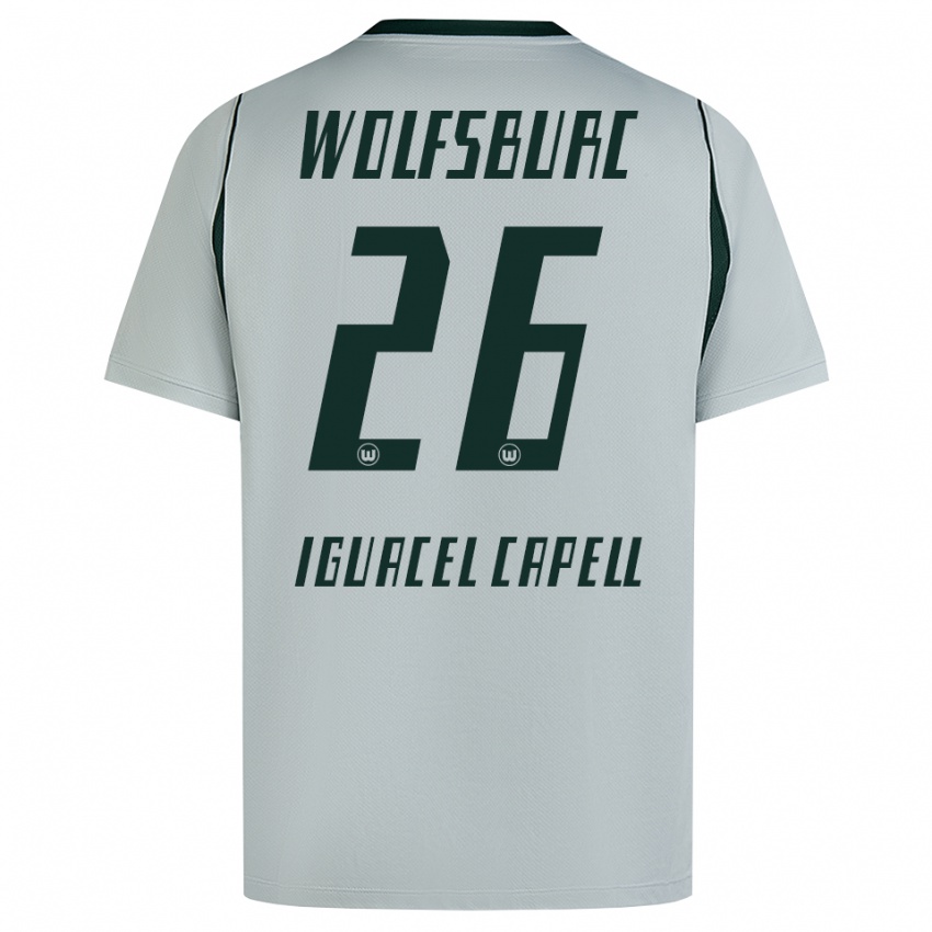 נשים Diego Iguacel Capell #26 ירוק אפור הרחק ג'רזי 2026/27 חולצה קצרה