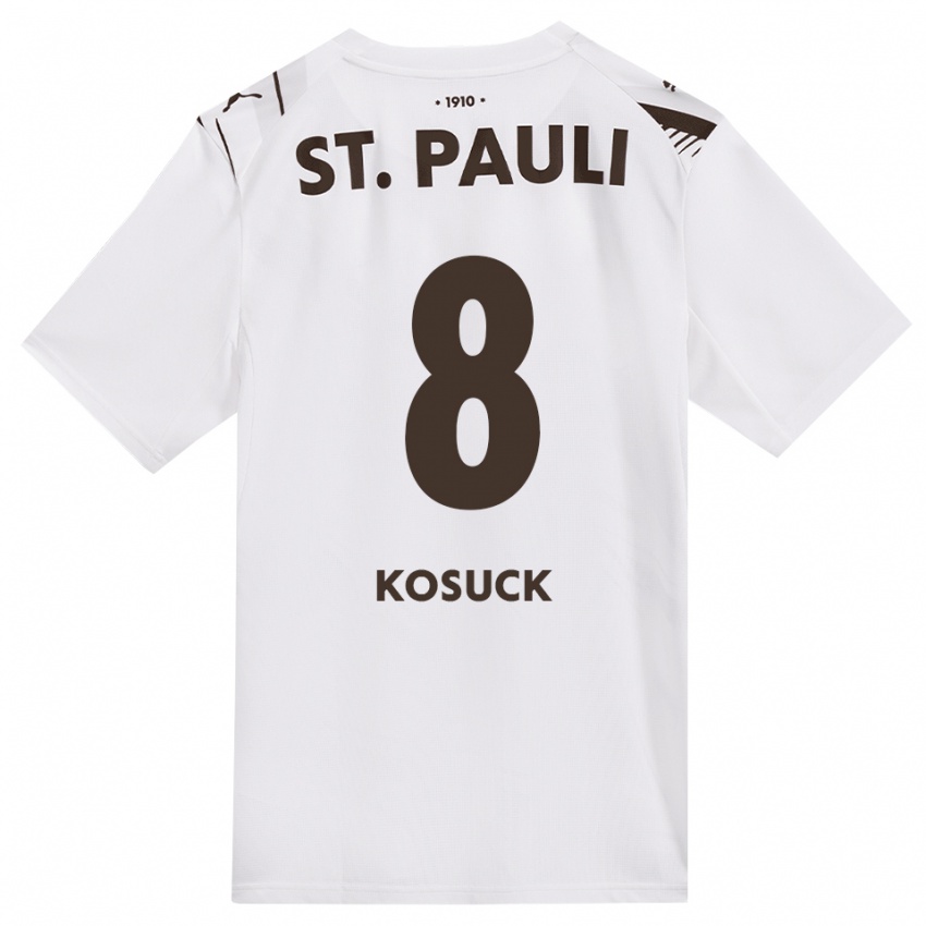 נשים Mats Kosuck #8 קפה לבן אדום הרחק ג'רזי 2026/27 חולצה קצרה