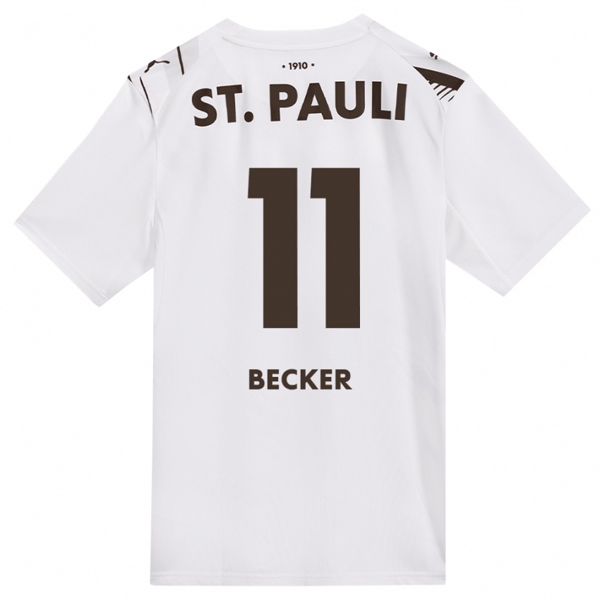 נשים Jesper Becker #11 קפה לבן אדום הרחק ג'רזי 2026/27 חולצה קצרה