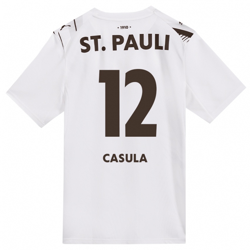 נשים David Casula #12 קפה לבן אדום הרחק ג'רזי 2026/27 חולצה קצרה