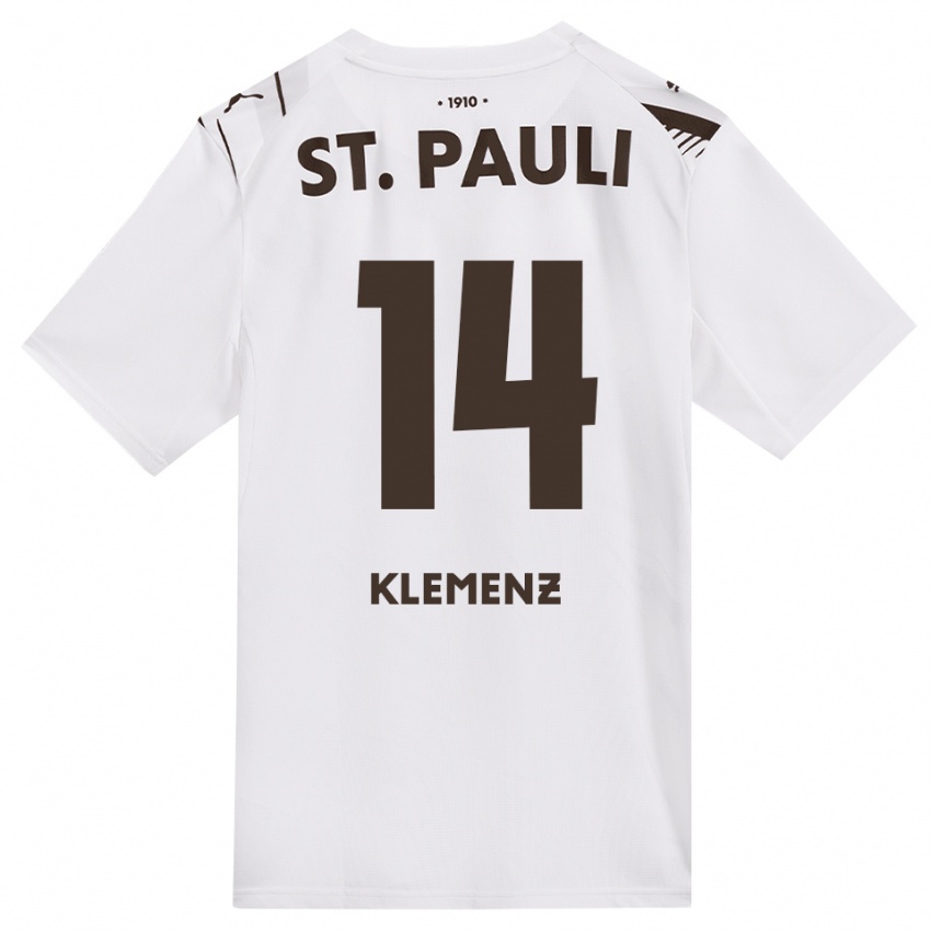 נשים Julian Klemenz #14 קפה לבן אדום הרחק ג'רזי 2026/27 חולצה קצרה