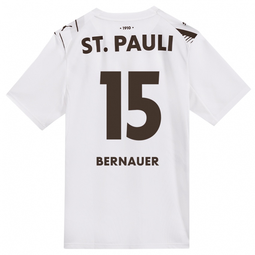נשים Ole Bernauer #15 קפה לבן אדום הרחק ג'רזי 2026/27 חולצה קצרה