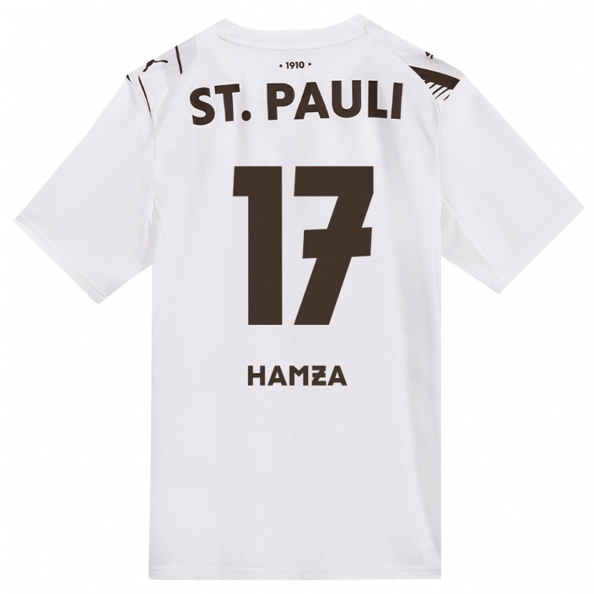 נשים Samet Hamza #17 קפה לבן אדום הרחק ג'רזי 2026/27 חולצה קצרה