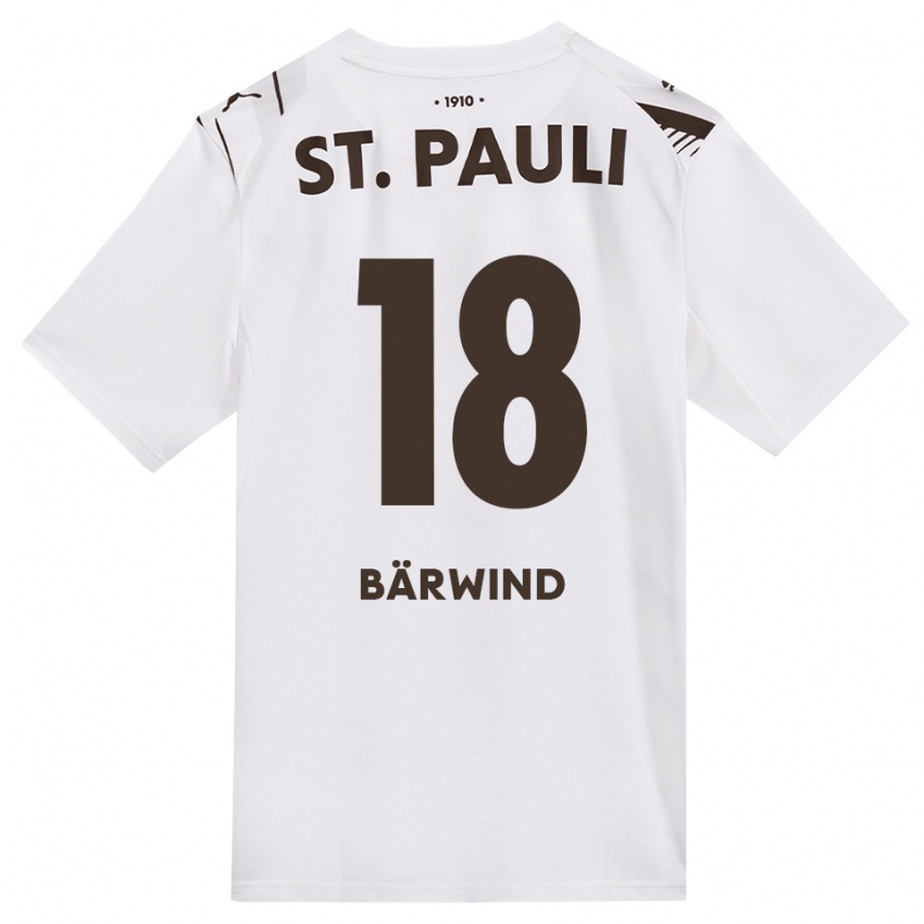 נשים Jonas Bärwind #18 קפה לבן אדום הרחק ג'רזי 2026/27 חולצה קצרה