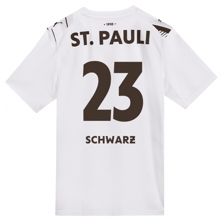 נשים Annika Schwarz #23 קפה לבן אדום הרחק ג'רזי 2026/27 חולצה קצרה