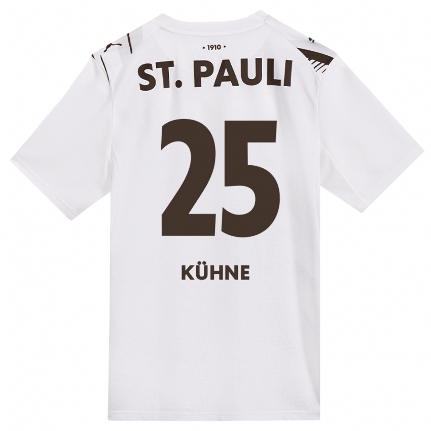 נשים Florian Kühne #25 קפה לבן אדום הרחק ג'רזי 2026/27 חולצה קצרה