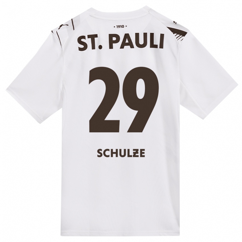 נשים Lucas Schulze #29 קפה לבן אדום הרחק ג'רזי 2026/27 חולצה קצרה