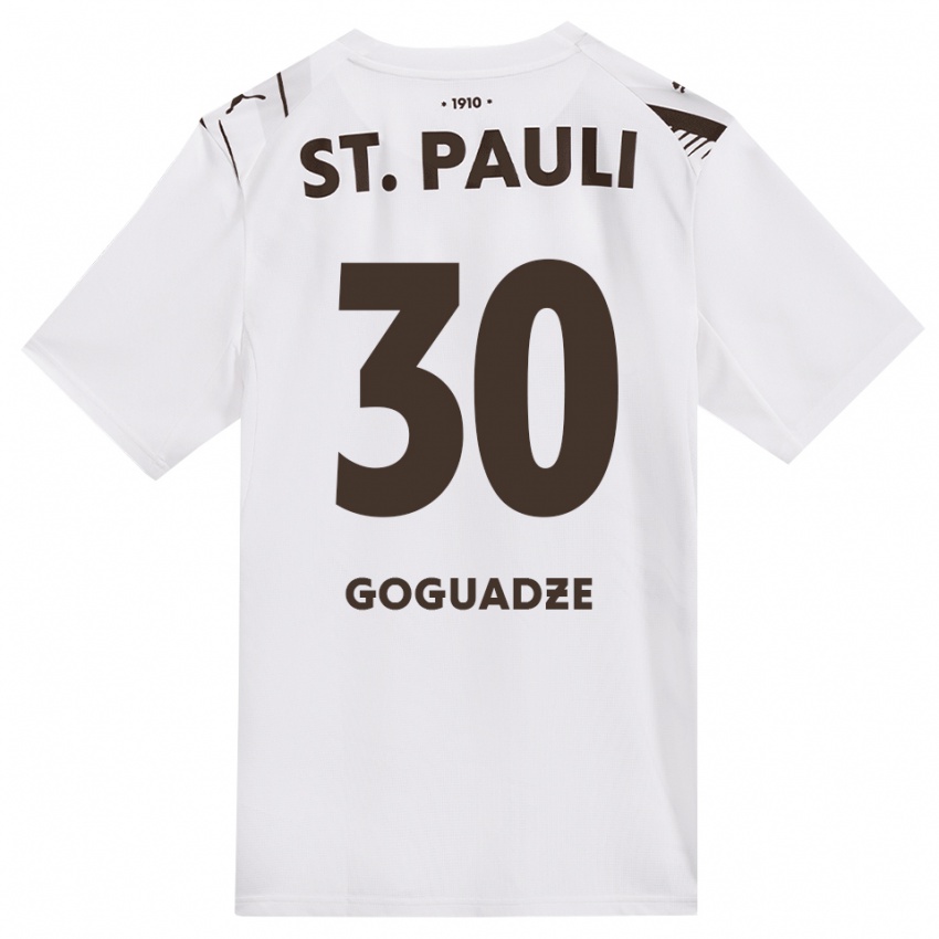 נשים Nikky Goguadze #30 קפה לבן אדום הרחק ג'רזי 2026/27 חולצה קצרה