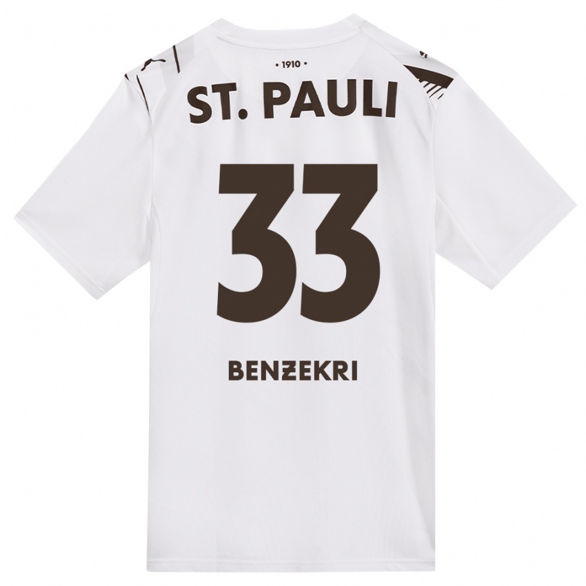 נשים Haytam Benzekri #33 קפה לבן אדום הרחק ג'רזי 2026/27 חולצה קצרה