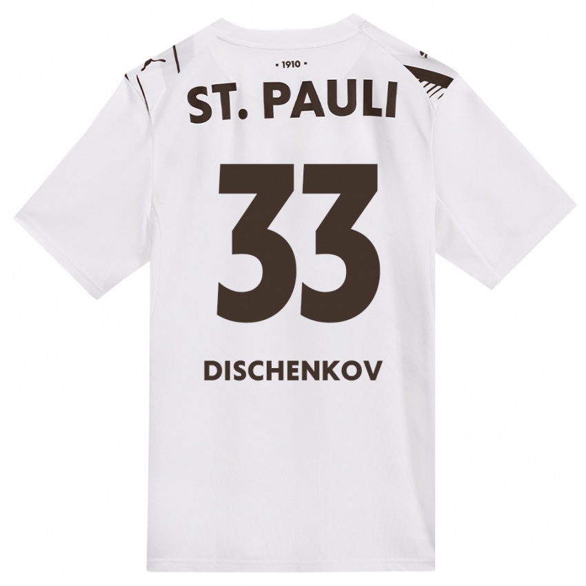 נשים Dimitri Dischenkov #33 קפה לבן אדום הרחק ג'רזי 2026/27 חולצה קצרה