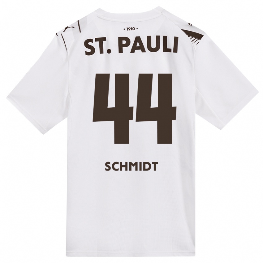 נשים Nick Schmidt #44 קפה לבן אדום הרחק ג'רזי 2026/27 חולצה קצרה
