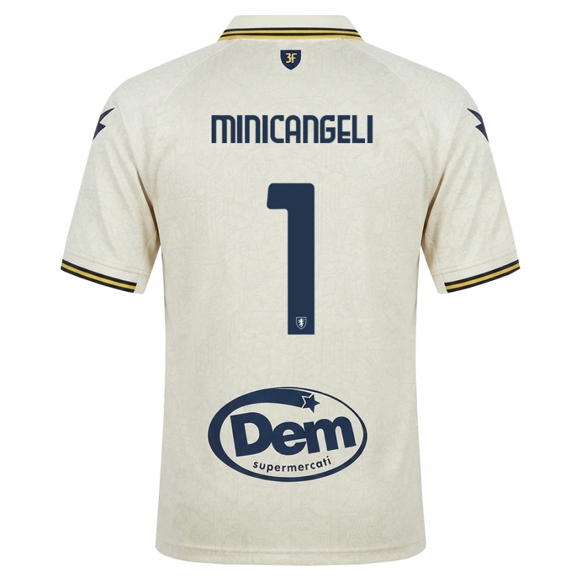 נשים Francesco Minicangeli #1 תחרה ישנה צהוב שחור הרחק ג'רזי 2026/27 חולצה קצרה