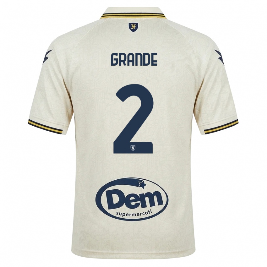 נשים Alessandro Grande #2 תחרה ישנה צהוב שחור הרחק ג'רזי 2026/27 חולצה קצרה