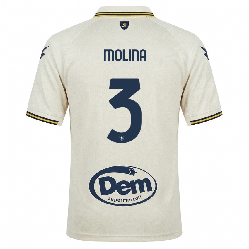 נשים חוסה פרנסיסקו מולינה #3 תחרה ישנה צהוב שחור הרחק ג'רזי 2026/27 חולצה קצרה