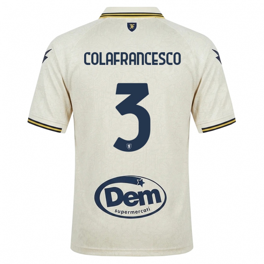 נשים Filippo Colafrancesco #3 תחרה ישנה צהוב שחור הרחק ג'רזי 2026/27 חולצה קצרה