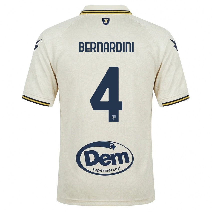נשים Daniele Bernardini #4 תחרה ישנה צהוב שחור הרחק ג'רזי 2026/27 חולצה קצרה