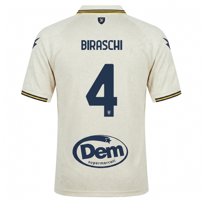 נשים Davide Biraschi #4 תחרה ישנה צהוב שחור הרחק ג'רזי 2026/27 חולצה קצרה