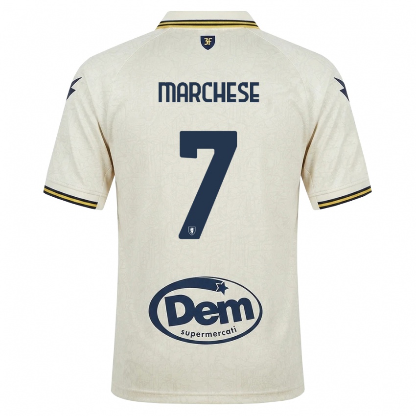 נשים Carmelo Marchese #7 תחרה ישנה צהוב שחור הרחק ג'רזי 2026/27 חולצה קצרה