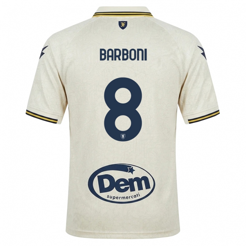נשים David Barboni #8 תחרה ישנה צהוב שחור הרחק ג'רזי 2026/27 חולצה קצרה