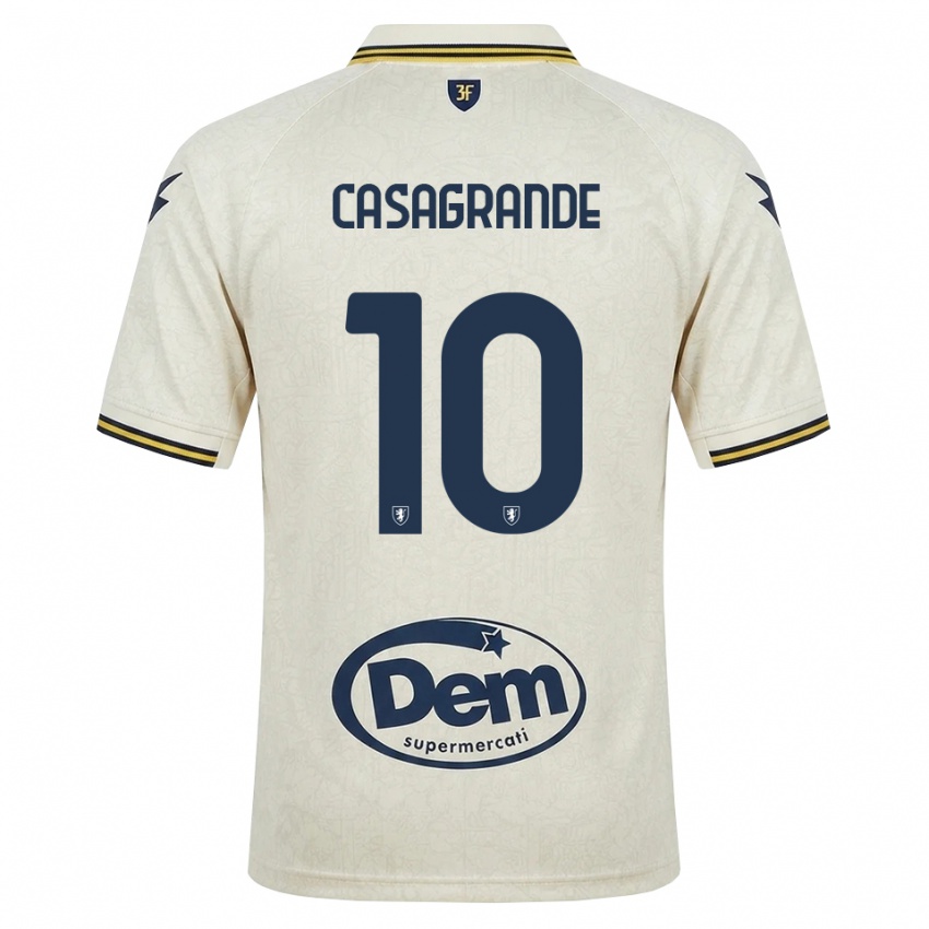 נשים Gianfilippo Casagrande #10 תחרה ישנה צהוב שחור הרחק ג'רזי 2026/27 חולצה קצרה