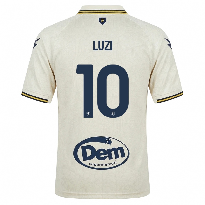 נשים Daniel Luzi #10 תחרה ישנה צהוב שחור הרחק ג'רזי 2026/27 חולצה קצרה