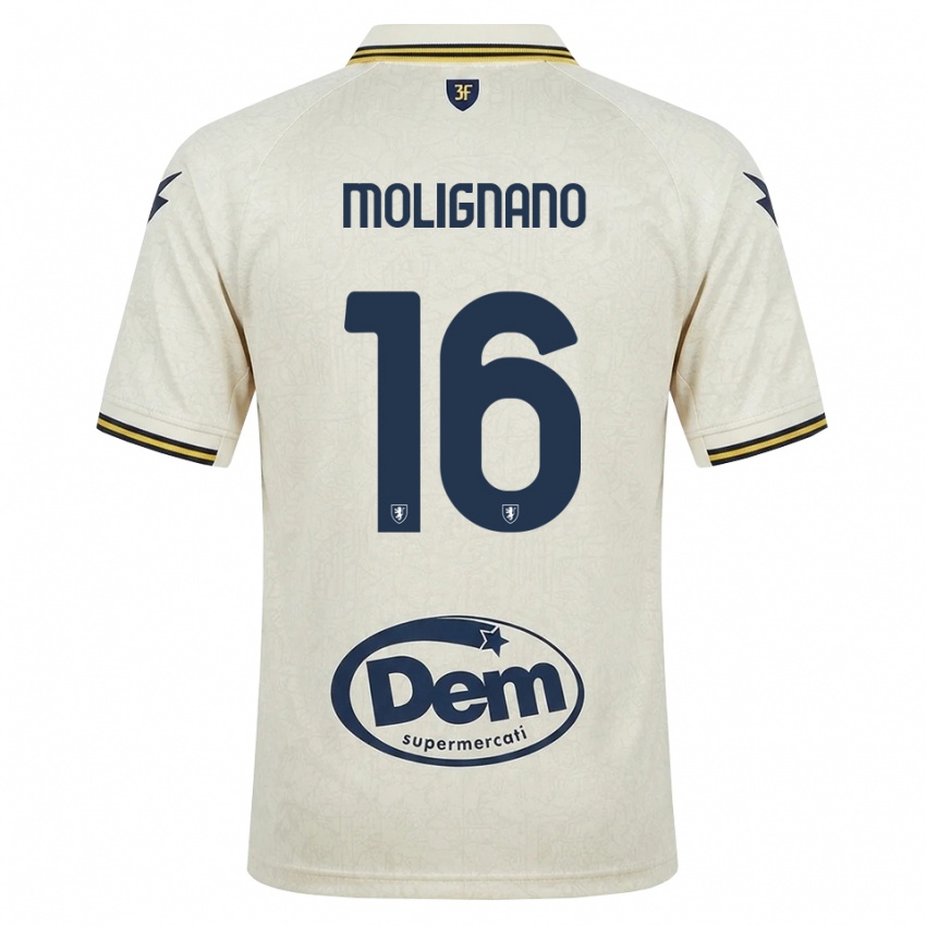 נשים Gaetano Molignano #16 תחרה ישנה צהוב שחור הרחק ג'רזי 2026/27 חולצה קצרה