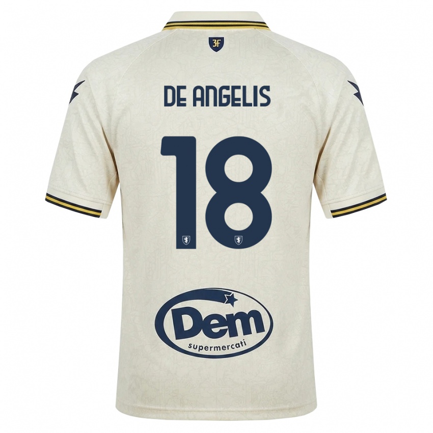 נשים Cristian De Angelis #18 תחרה ישנה צהוב שחור הרחק ג'רזי 2026/27 חולצה קצרה