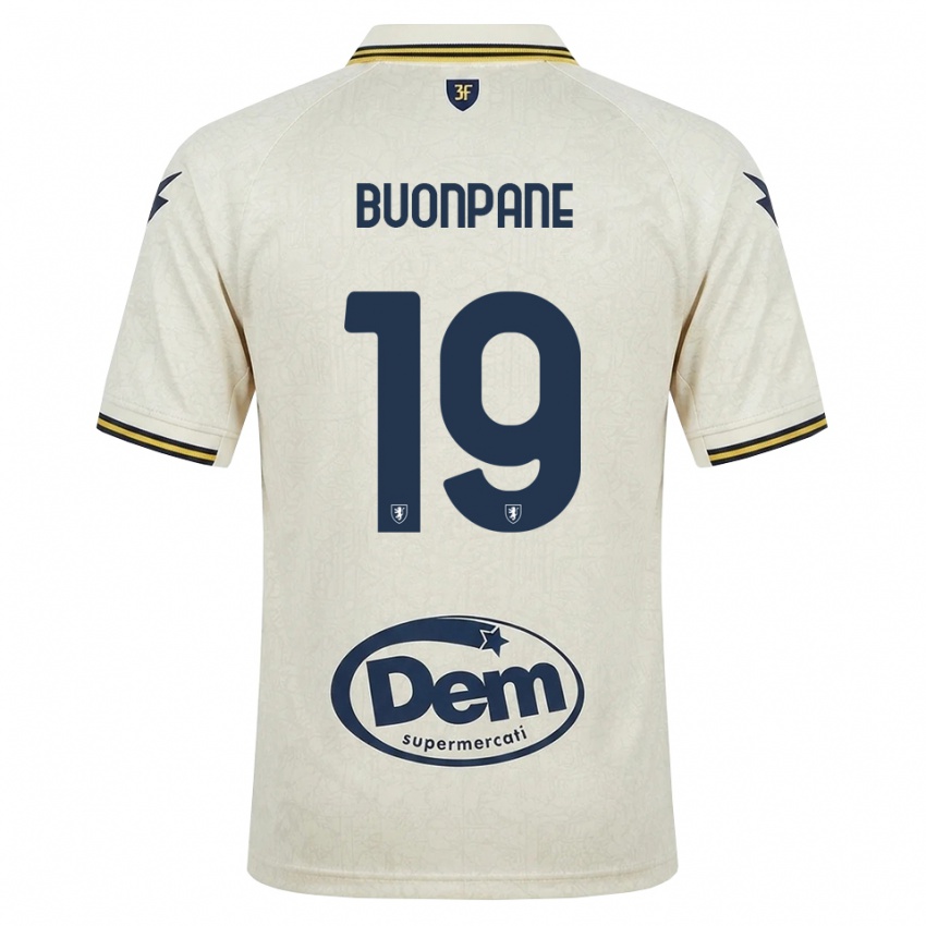 נשים Davide Buonpane #19 תחרה ישנה צהוב שחור הרחק ג'רזי 2026/27 חולצה קצרה