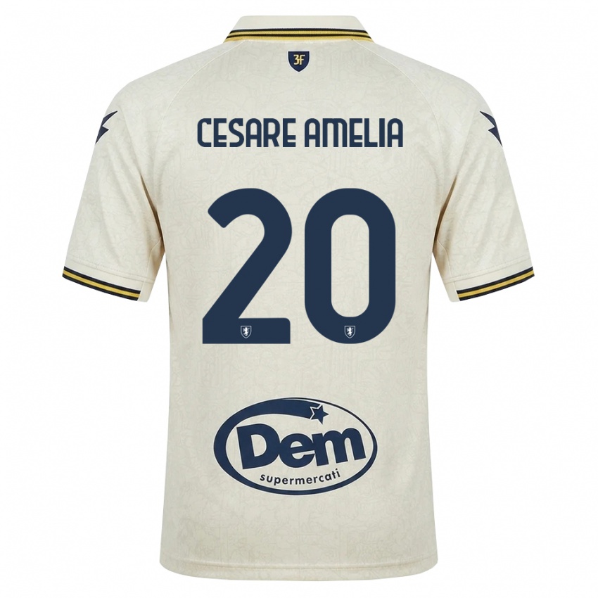 נשים Giulio Cesare Amelia #20 תחרה ישנה צהוב שחור הרחק ג'רזי 2026/27 חולצה קצרה