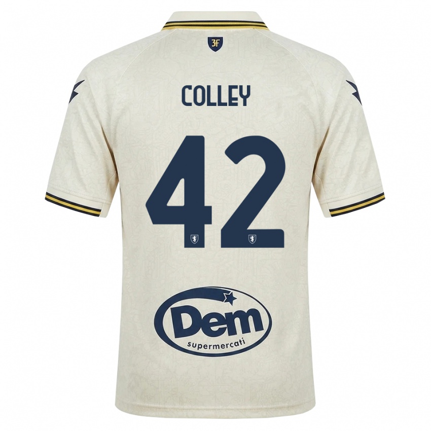 נשים Muhammed Colley #42 תחרה ישנה צהוב שחור הרחק ג'רזי 2026/27 חולצה קצרה