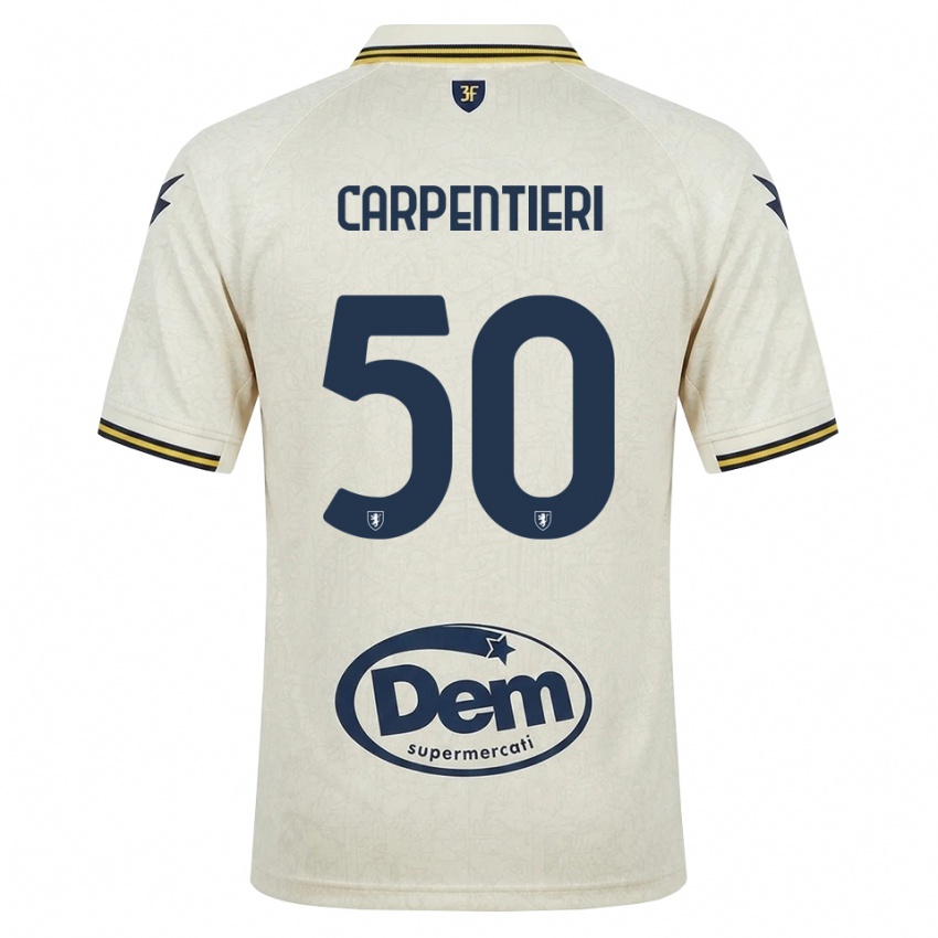 נשים Christian Carpentieri #50 תחרה ישנה צהוב שחור הרחק ג'רזי 2026/27 חולצה קצרה