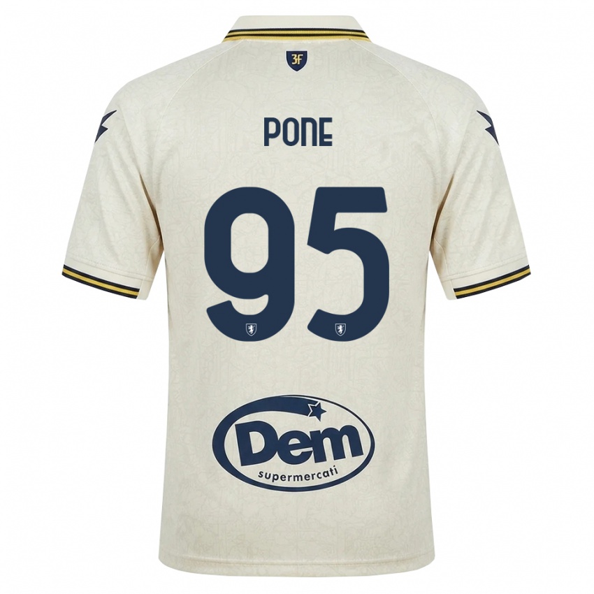 נשים Cristian Pone #95 תחרה ישנה צהוב שחור הרחק ג'רזי 2026/27 חולצה קצרה