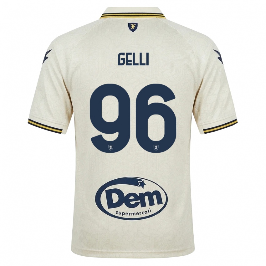 נשים Francesco Gelli #96 תחרה ישנה צהוב שחור הרחק ג'רזי 2026/27 חולצה קצרה