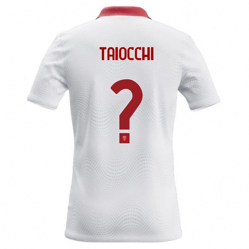 נשים Federico Taiocchi #0 לבן אדום הרחק ג'רזי 2026/27 חולצה קצרה