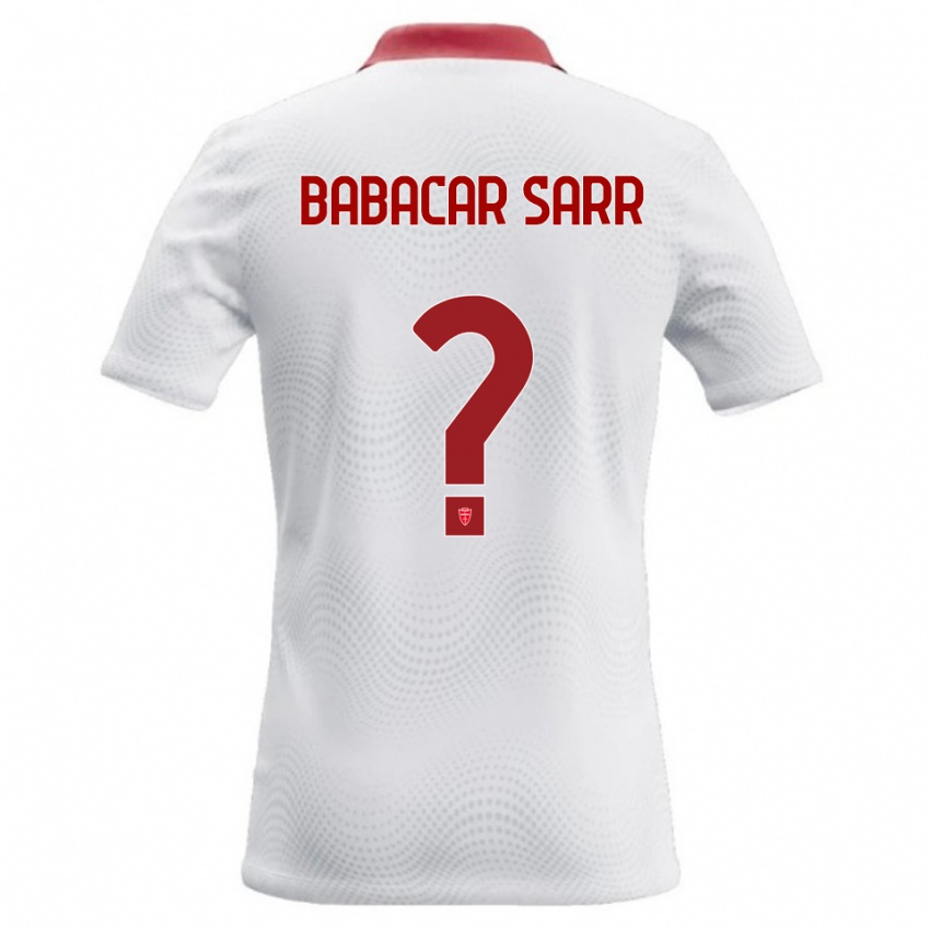 נשים Pietro Babacar Sarr #0 לבן אדום הרחק ג'רזי 2026/27 חולצה קצרה