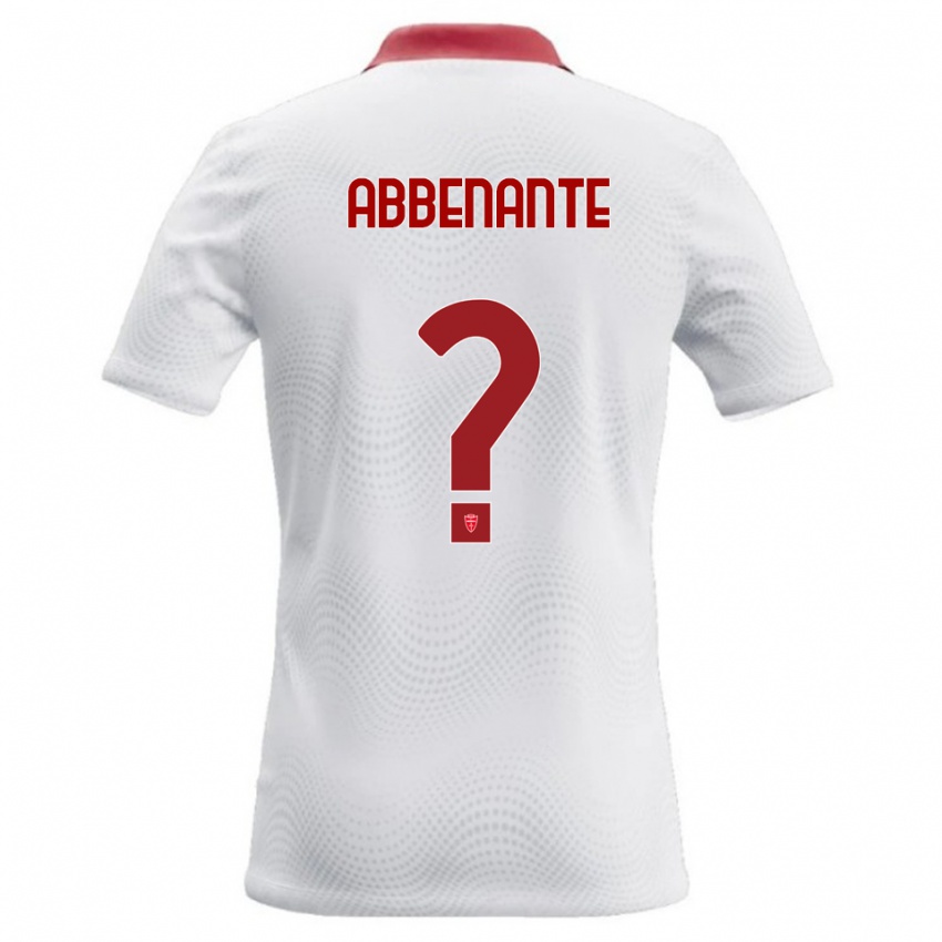 נשים Alessandro Abbenante #0 לבן אדום הרחק ג'רזי 2026/27 חולצה קצרה נשים Alessandro Abbenante #0 לבן אדום הרחק ג'רזי 2026/27 חולצה קצרה