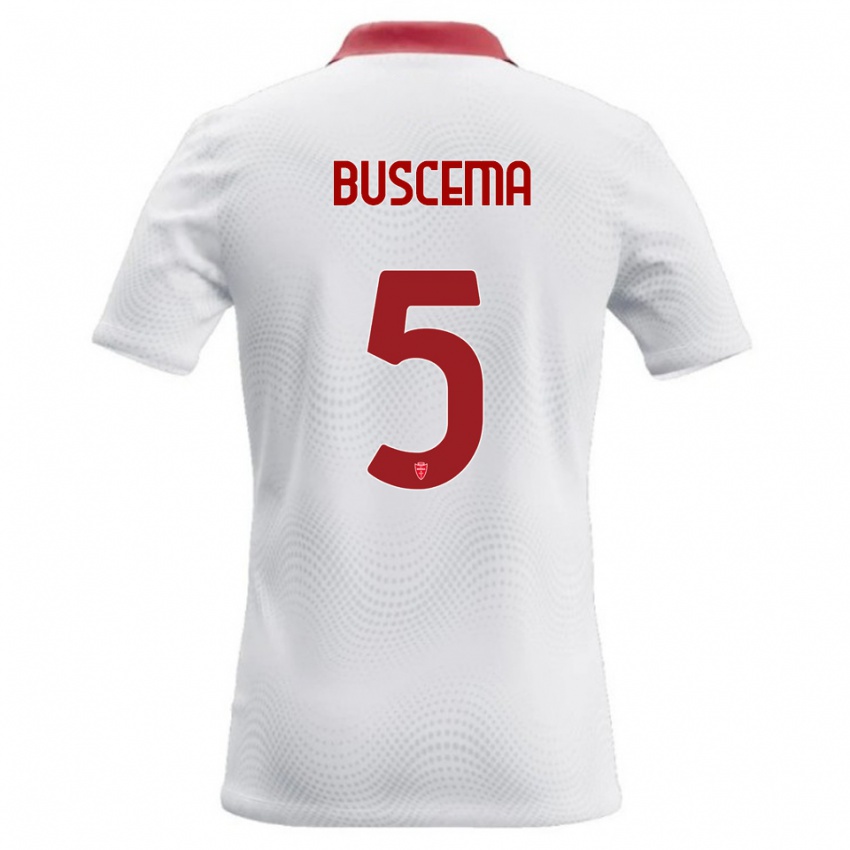 נשים Rosario Buscema #5 לבן אדום הרחק ג'רזי 2026/27 חולצה קצרה