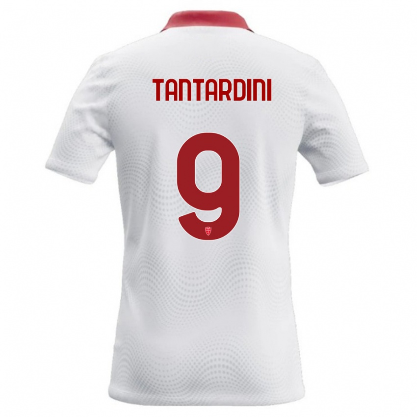 נשים Tommaso Tantardini #9 לבן אדום הרחק ג'רזי 2026/27 חולצה קצרה
