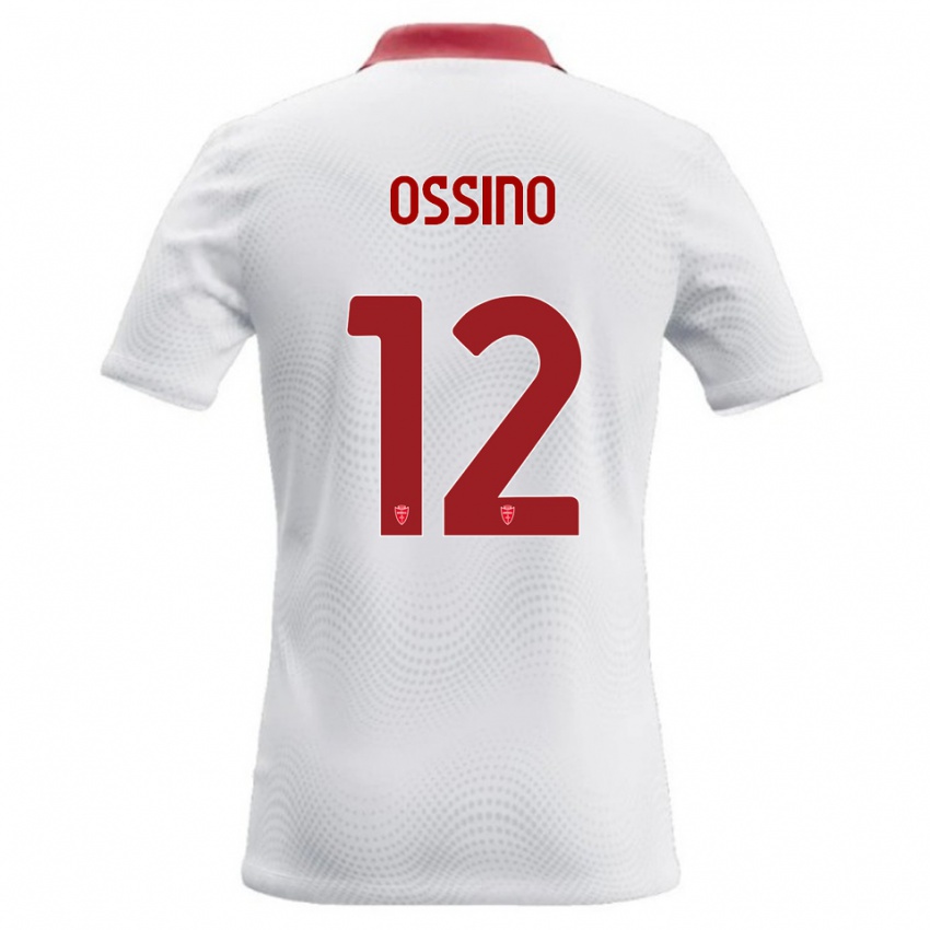 נשים Daniel Ossino #12 לבן אדום הרחק ג'רזי 2026/27 חולצה קצרה