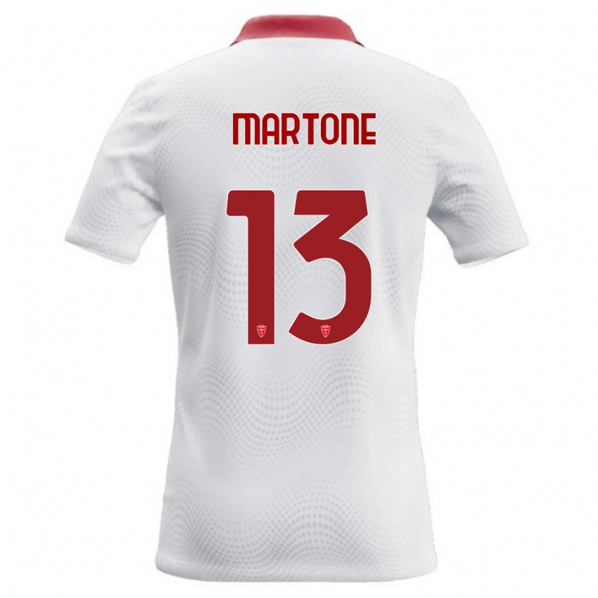 נשים Giuseppe Martone #13 לבן אדום הרחק ג'רזי 2026/27 חולצה קצרה