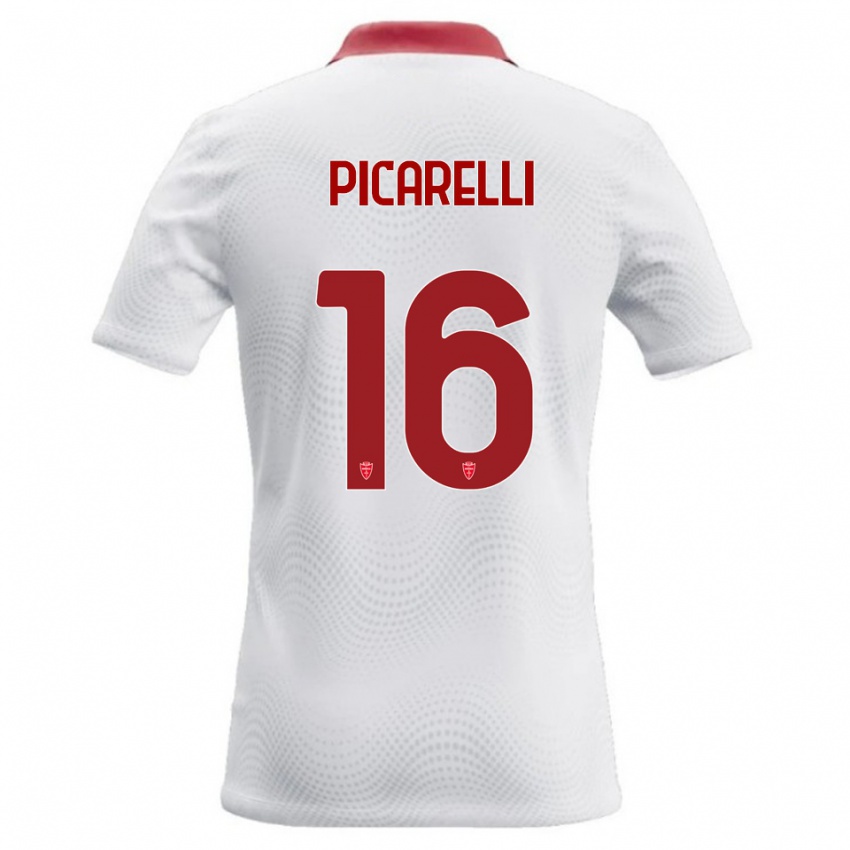 נשים Marco Picarelli #16 לבן אדום הרחק ג'רזי 2026/27 חולצה קצרה