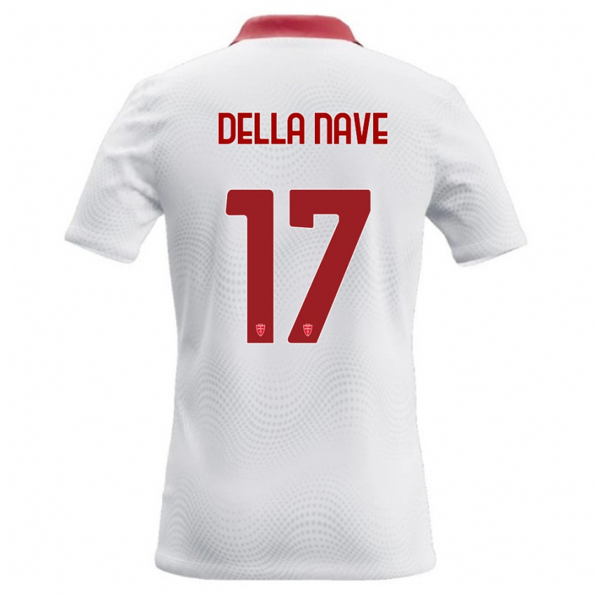 נשים Alex Ortolani Della Nave #17 לבן אדום הרחק ג'רזי 2026/27 חולצה קצרה