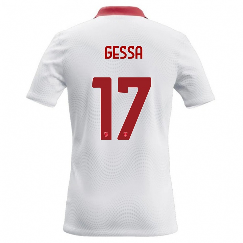 נשים Francesco Gessa #17 לבן אדום הרחק ג'רזי 2026/27 חולצה קצרה