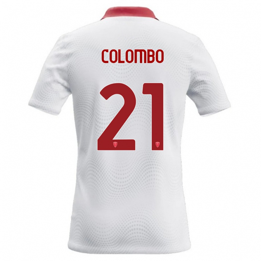 נשים Leonardo Colombo #21 לבן אדום הרחק ג'רזי 2026/27 חולצה קצרה נשים Leonardo Colombo #21 לבן אדום הרחק ג'רזי 2026/27 חולצה קצרה